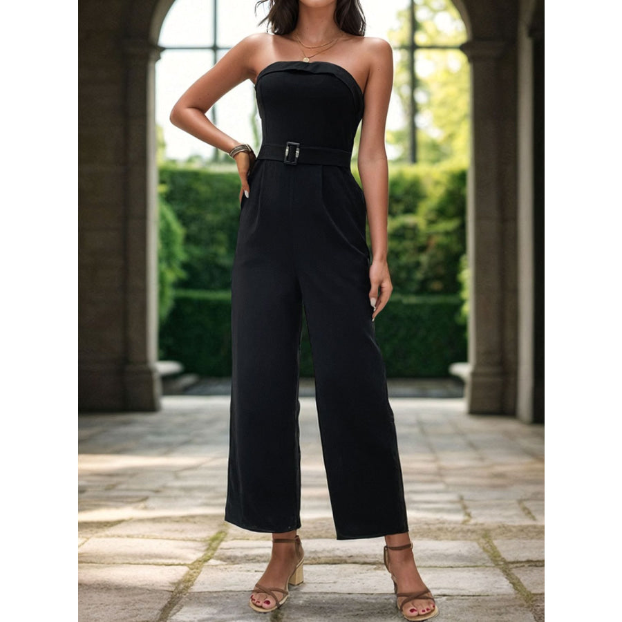 Tube Jumpsuit with Pockets Apparel and Accessories