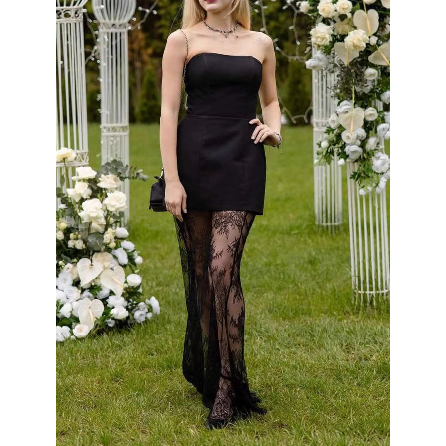 Tube Top and Lace Skirt Set Apparel Accessories