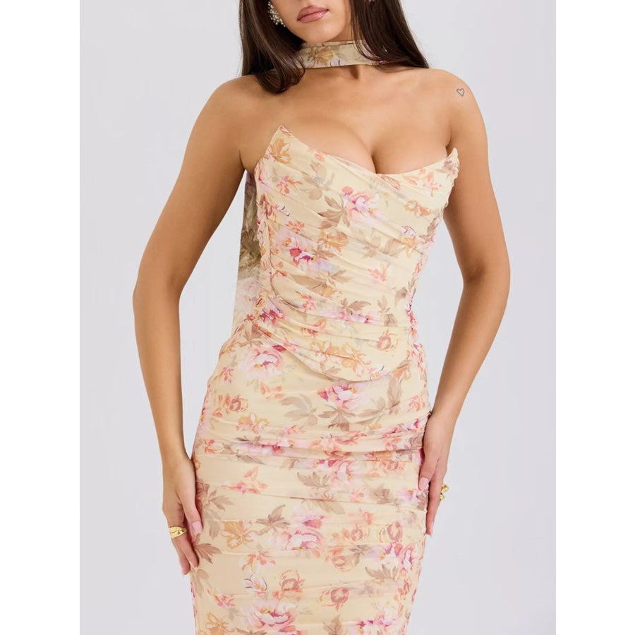 Tube Top and Maxi Skirt Set Print / XS Apparel and Accessories