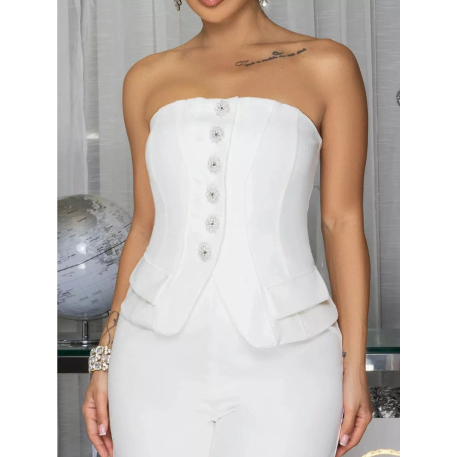 Tube Wide Leg Jumpsuit Apparel and Accessories