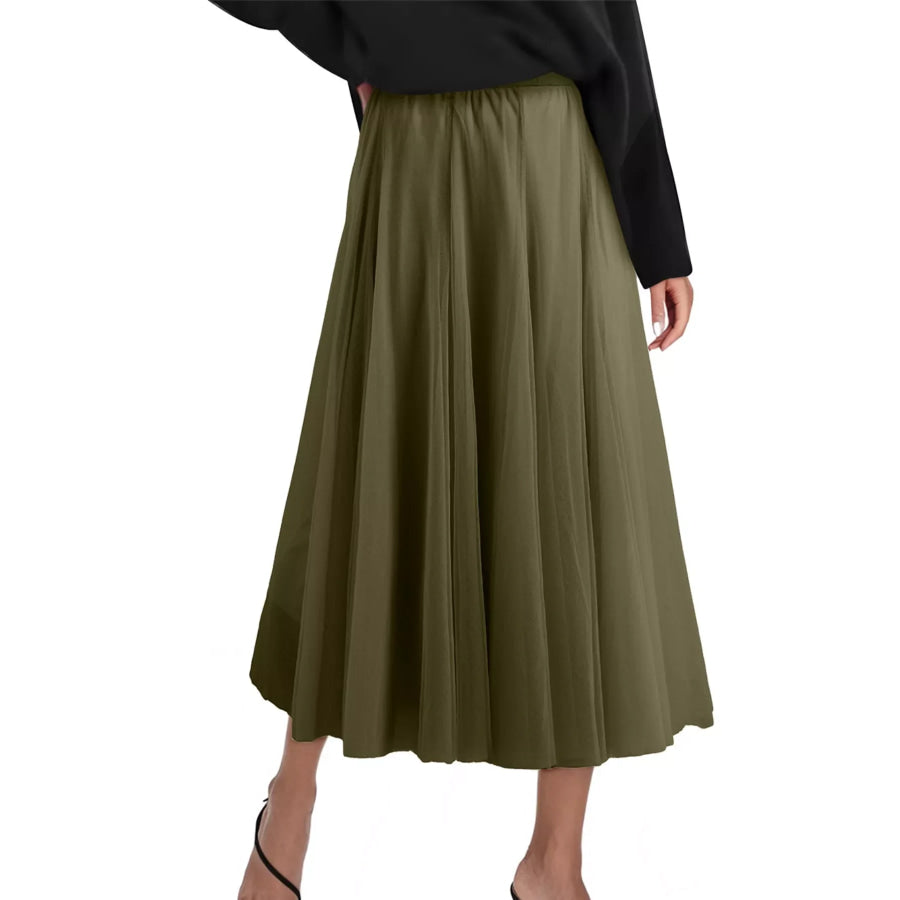 Tulle A-Line Midi Skirt Apparel and Accessories