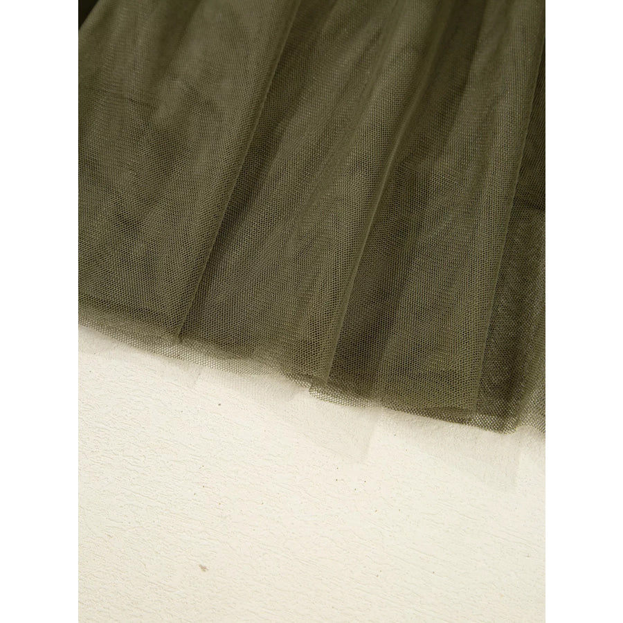 Tulle A-Line Midi Skirt Apparel and Accessories