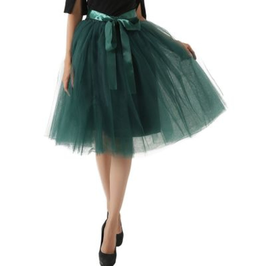 Tulle Midi Skirt - Assorted Colours dark green Women’s Fashion - Women’s Clothing - Bottoms - Skirts