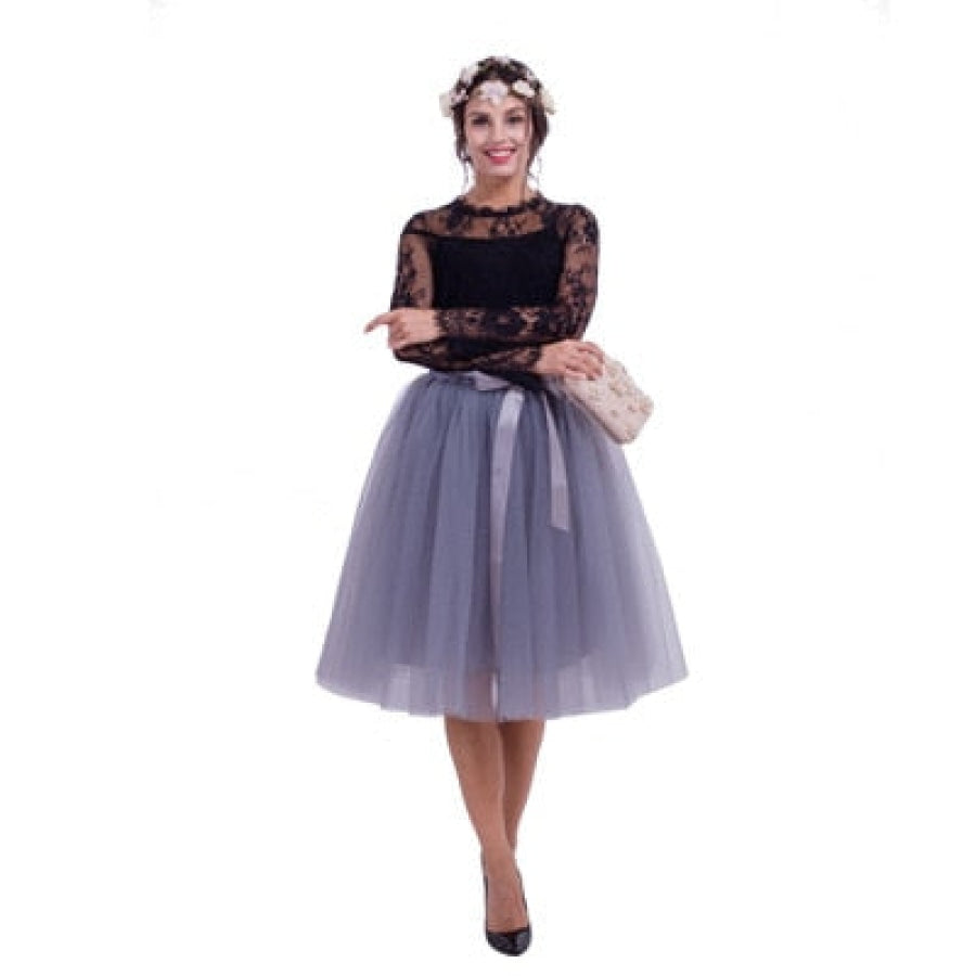 Tulle Midi Skirt - Assorted Colours gray Women’s Fashion - Women’s Clothing - Bottoms - Skirts