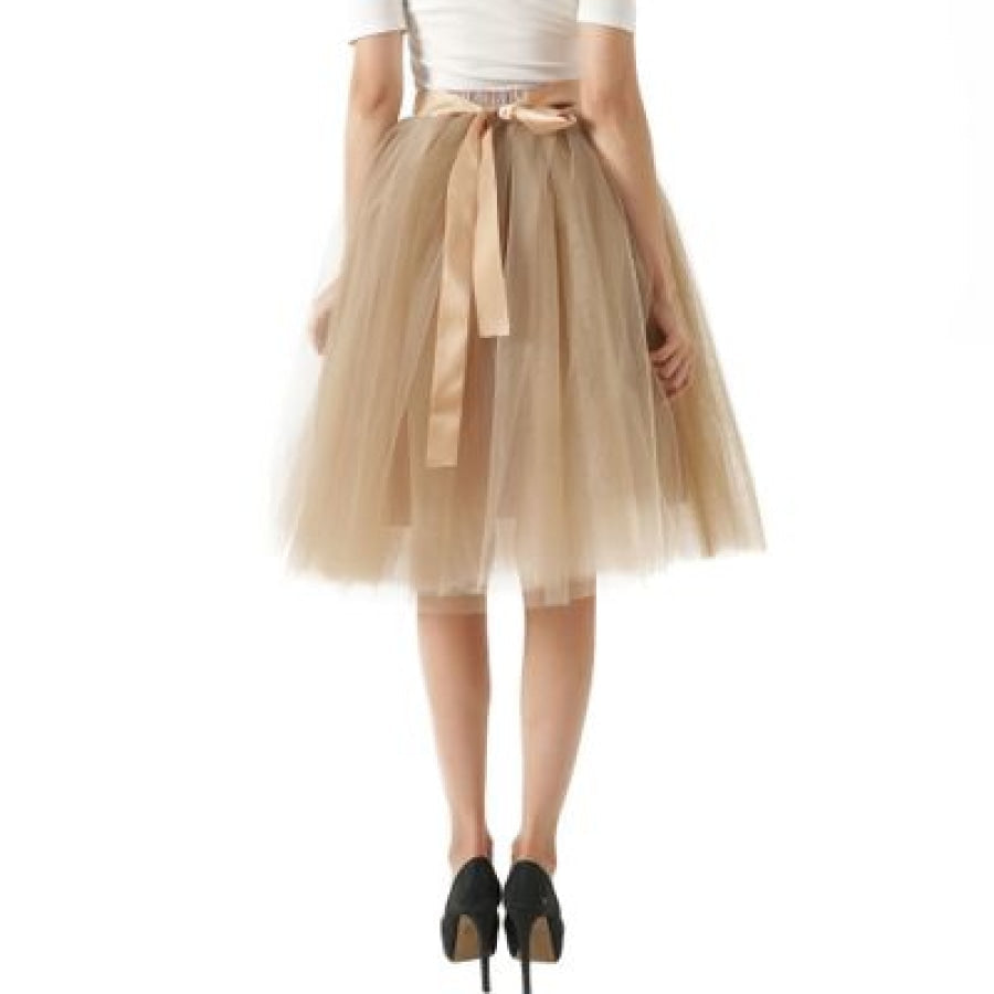 Tulle Midi Skirt - Assorted Colours khaki Women’s Fashion - Women’s Clothing - Bottoms - Skirts