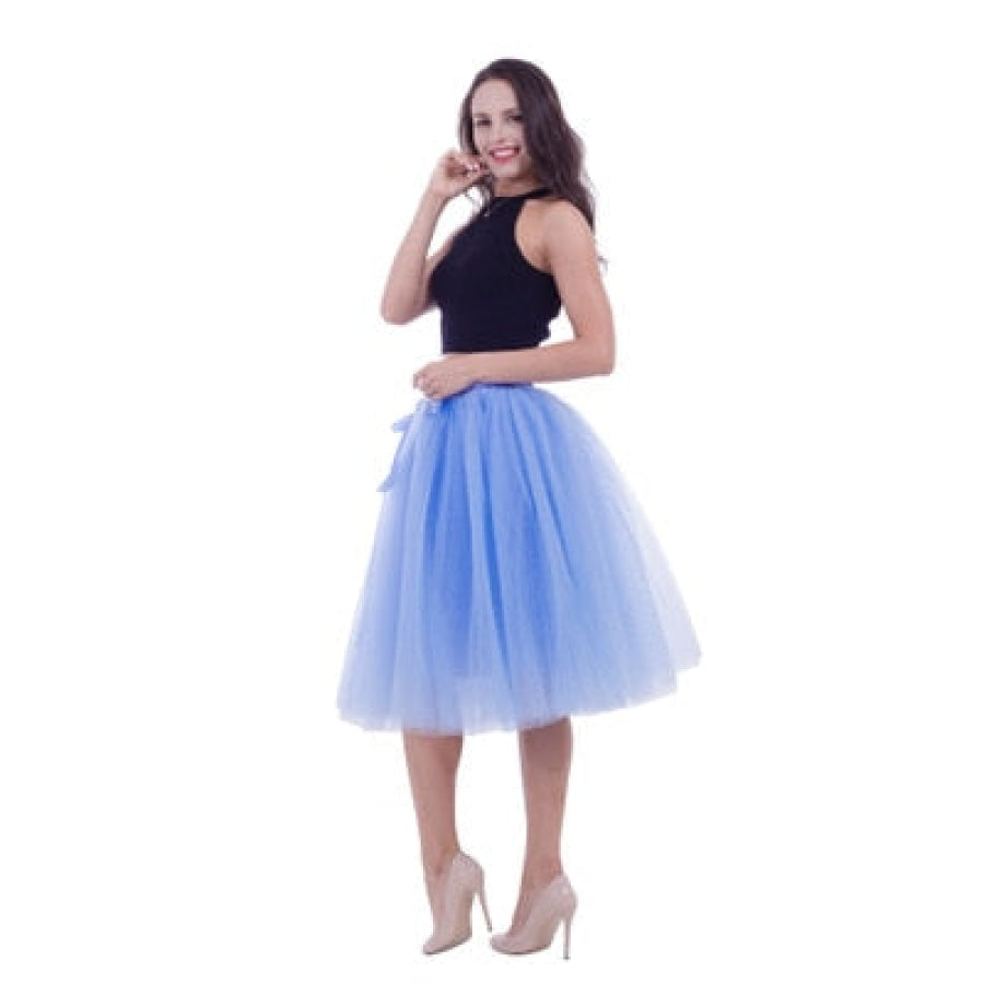 Tulle Midi Skirt - Assorted Colours lake blue Women’s Fashion - Women’s Clothing - Bottoms - Skirts