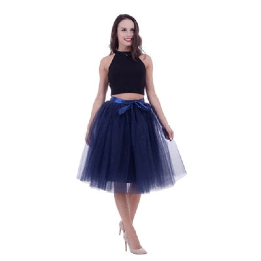 Tulle Midi Skirt - Assorted Colours navy blue Women’s Fashion - Women’s Clothing - Bottoms - Skirts