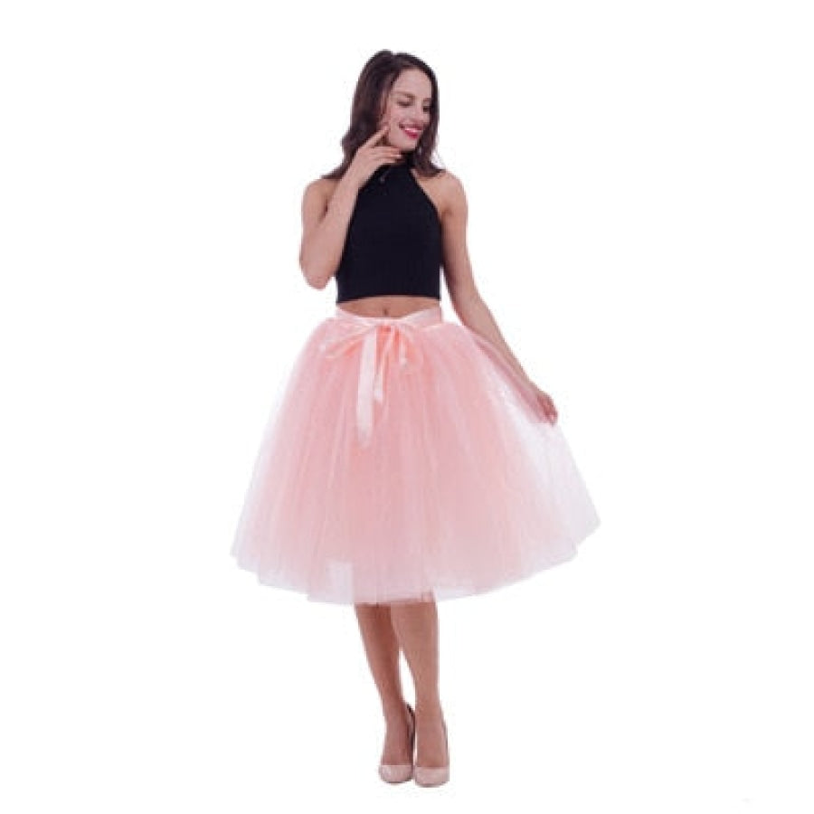 Tulle Midi Skirt - Assorted Colours peach Women’s Fashion - Women’s Clothing - Bottoms - Skirts