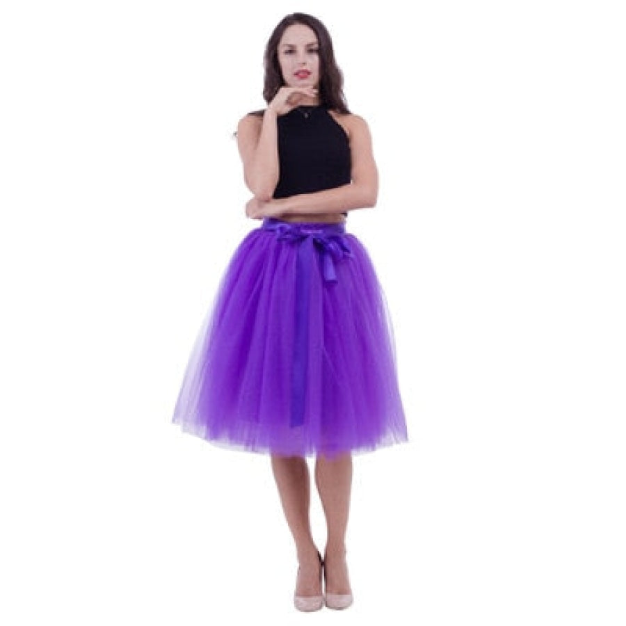 Tulle Midi Skirt - Assorted Colours purple Women’s Fashion - Women’s Clothing - Bottoms - Skirts