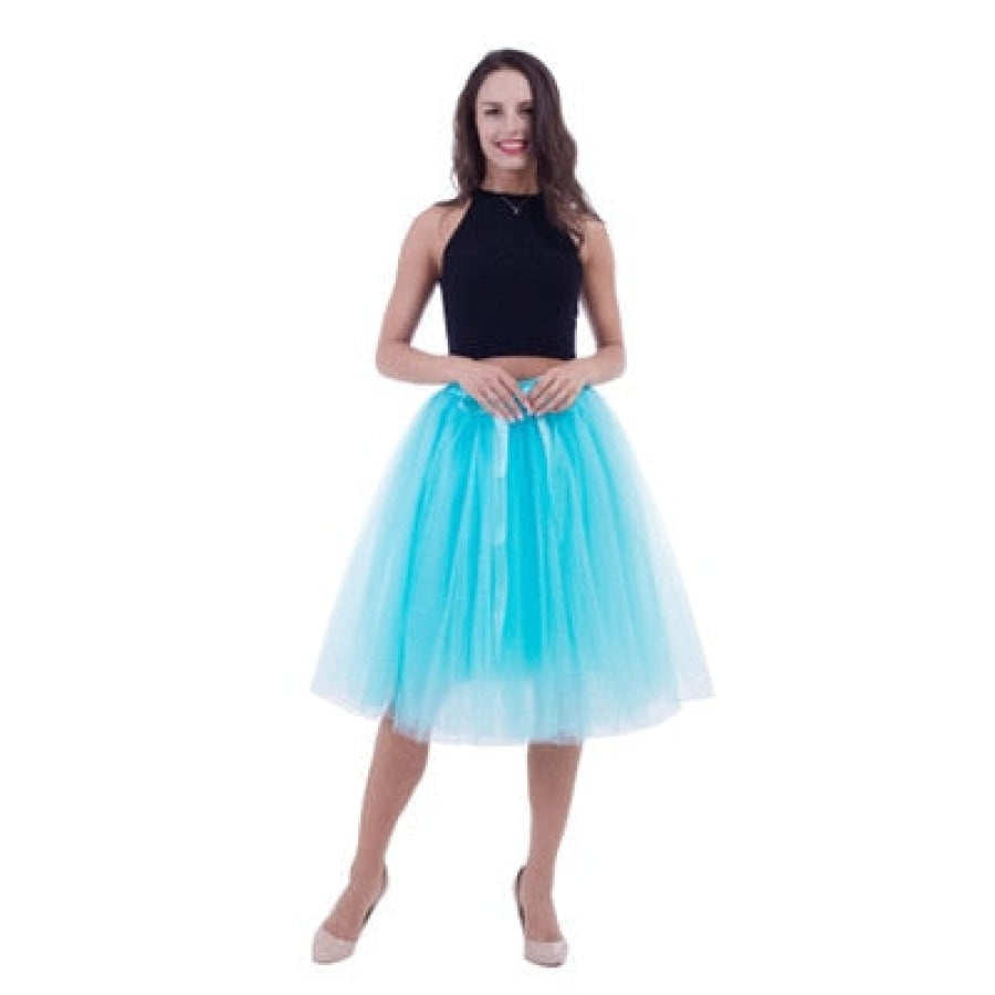 Tulle Midi Skirt - Assorted Colours sky blue Women’s Fashion - Women’s Clothing - Bottoms - Skirts