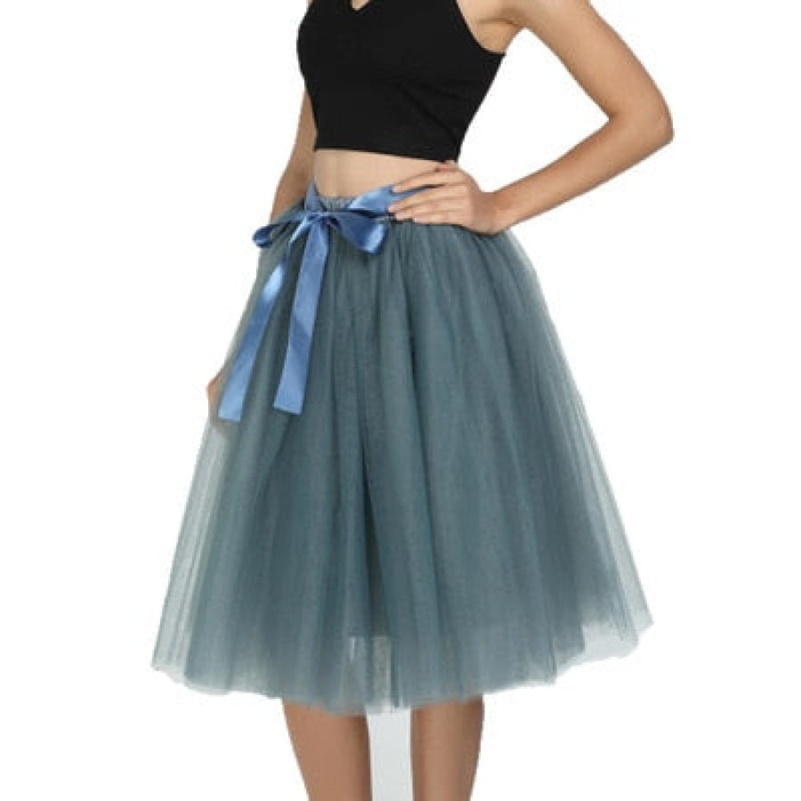 Tulle Midi Skirt - Assorted Colours smoke grey Women’s Fashion - Women’s Clothing - Bottoms - Skirts