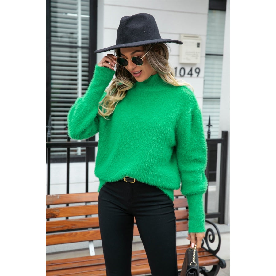 Turtle Neck Long Sleeve Pullover Sweater