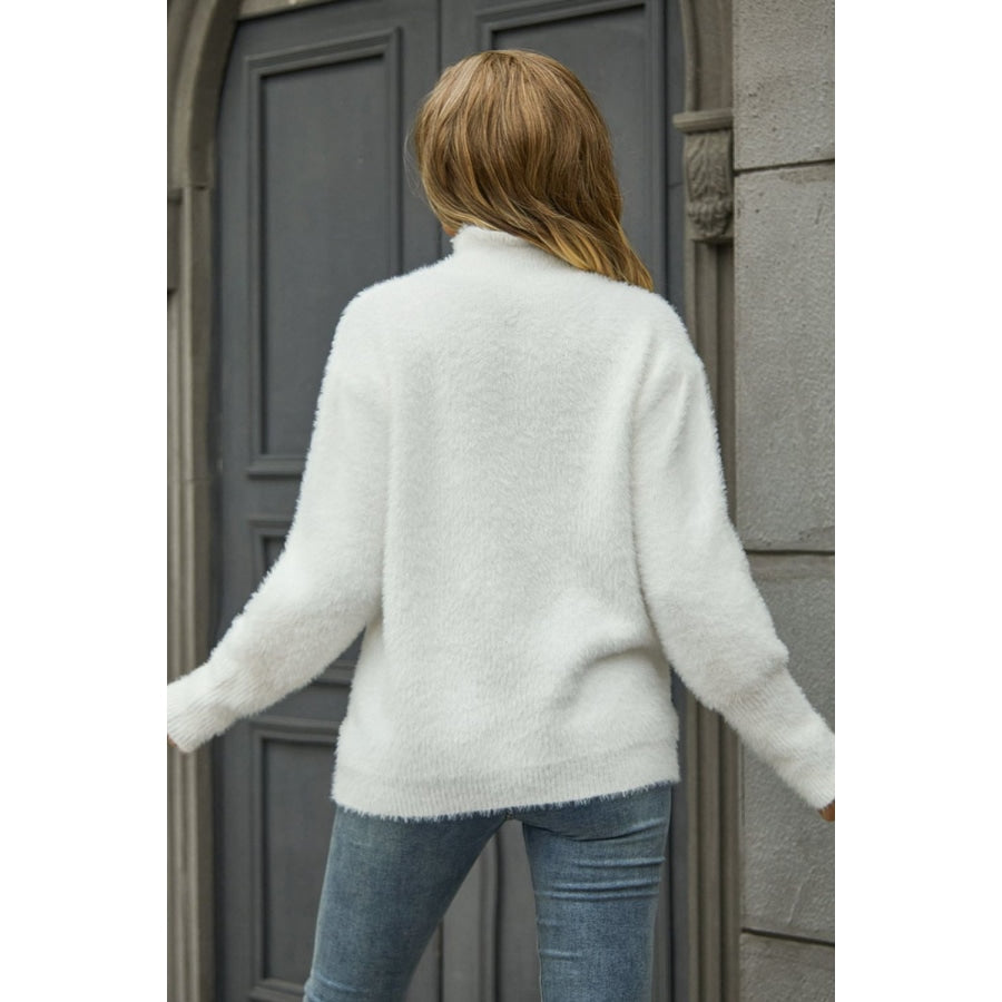 Turtle Neck Long Sleeve Pullover Sweater