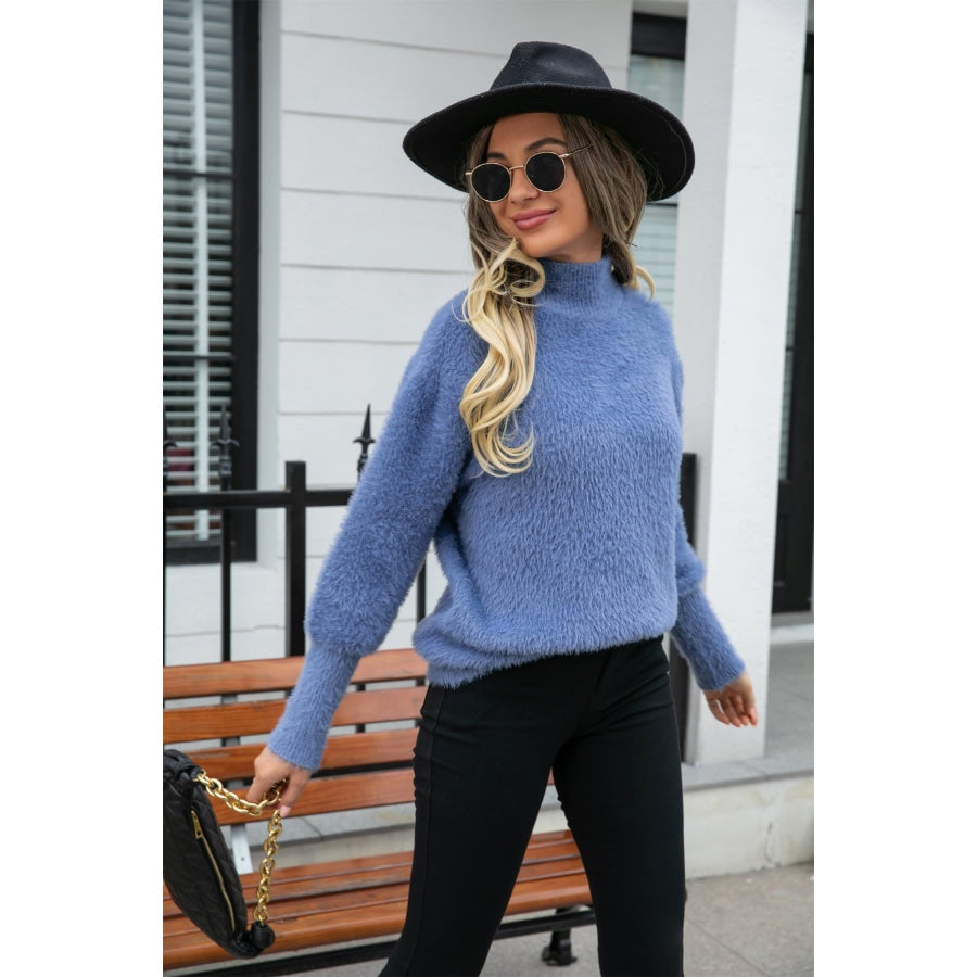 Turtle Neck Long Sleeve Pullover Sweater