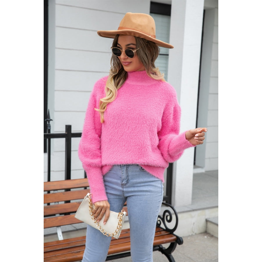 Turtle Neck Long Sleeve Pullover Sweater