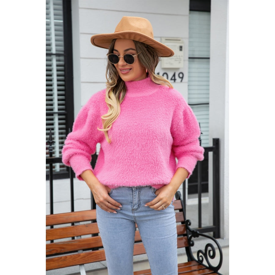 Turtle Neck Long Sleeve Pullover Sweater