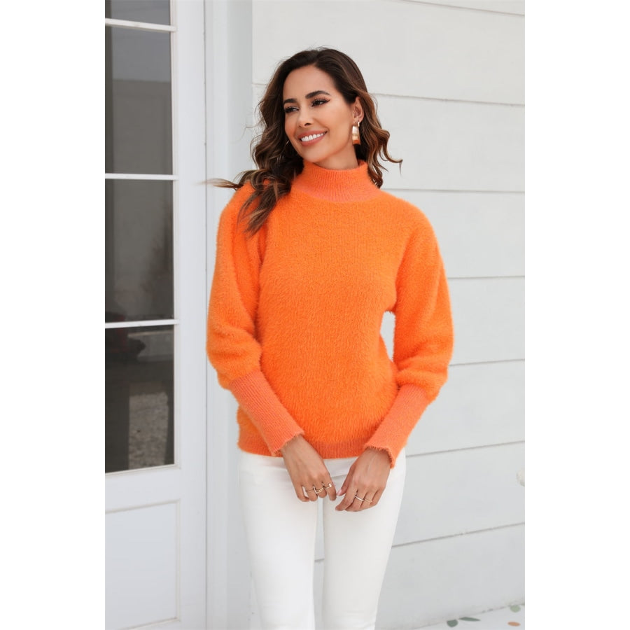 Turtle Neck Long Sleeve Pullover Sweater