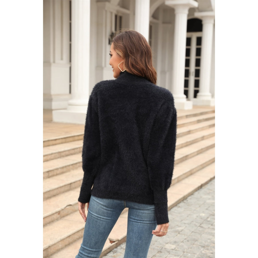 Turtle Neck Long Sleeve Pullover Sweater