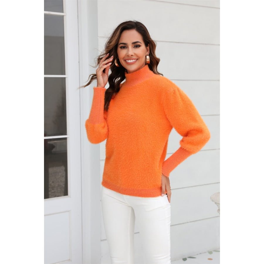 Turtle Neck Long Sleeve Pullover Sweater