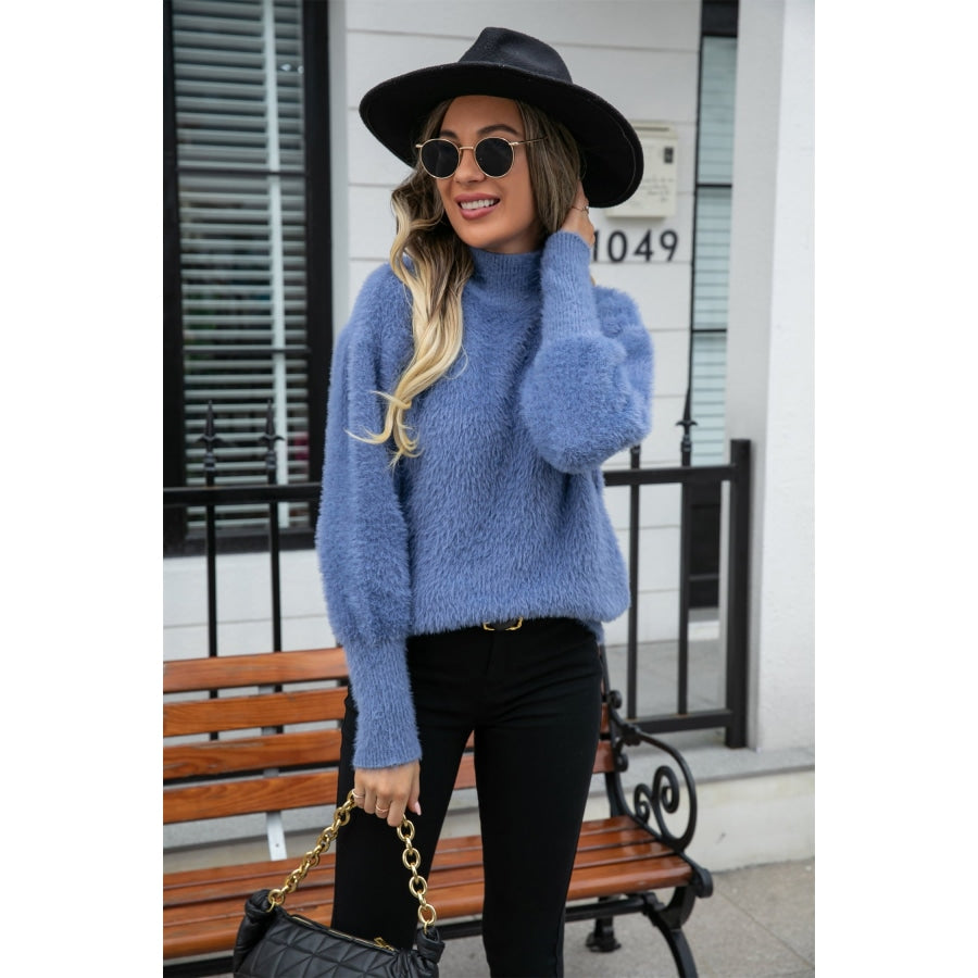 Turtle Neck Long Sleeve Pullover Sweater