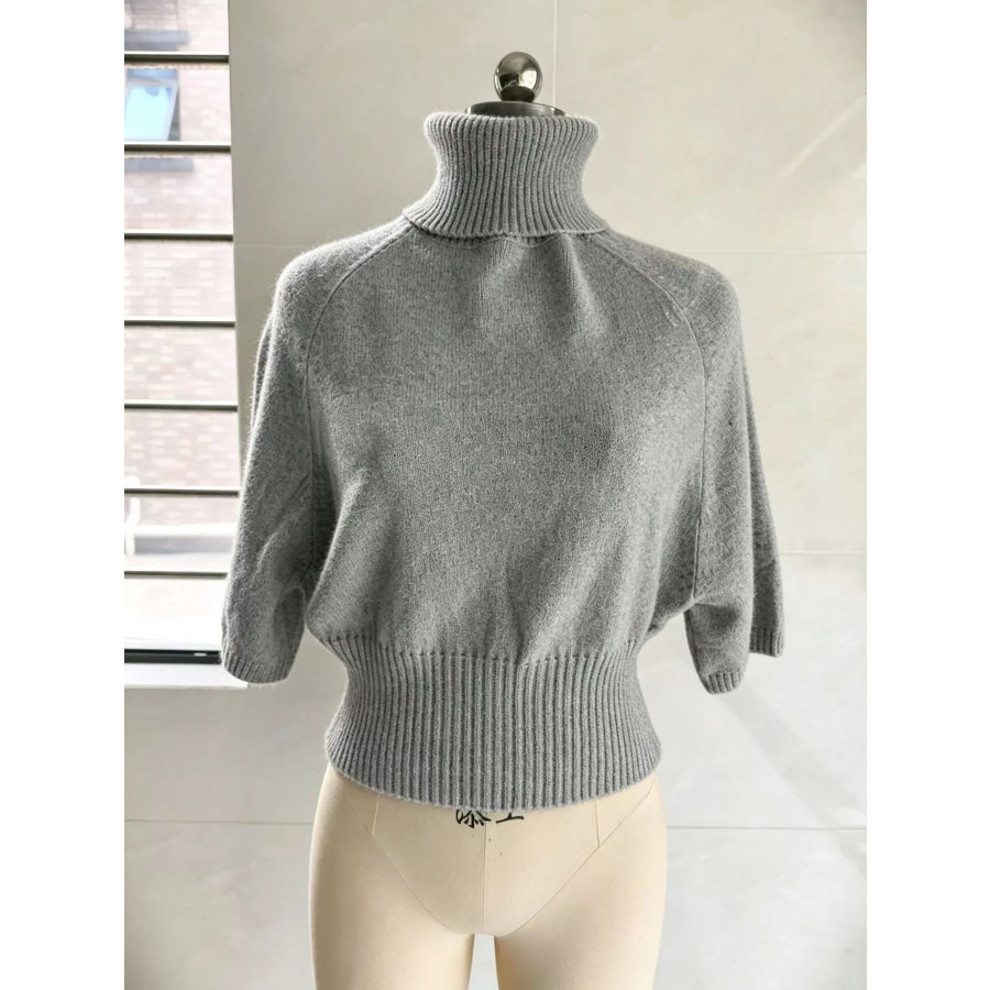 Turtleneck Batwing Sleeve Sweater Apparel and Accessories
