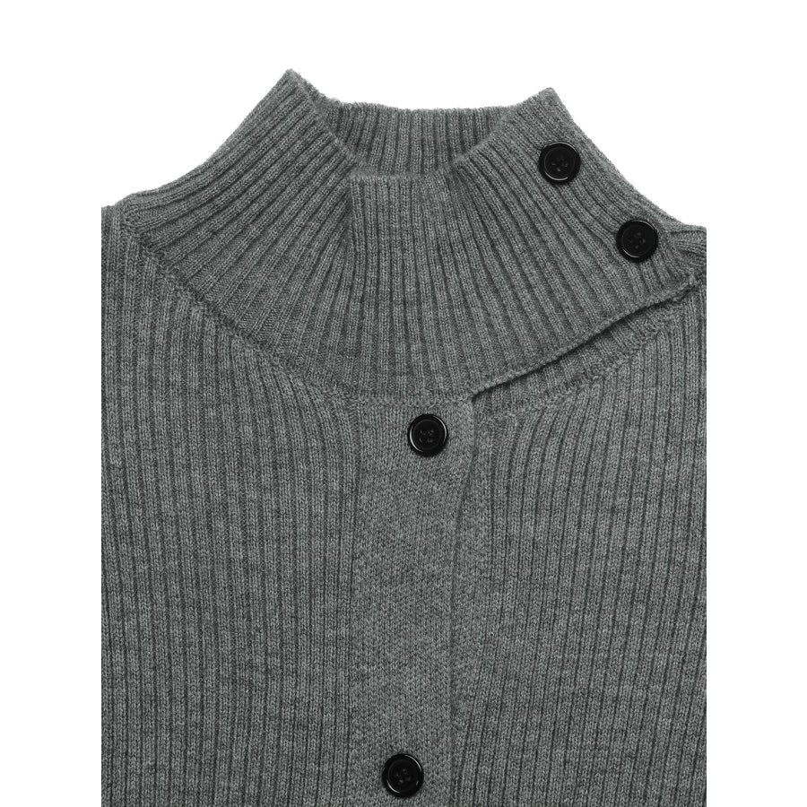 Turtleneck Button-Down Cardigan Apparel and Accessories