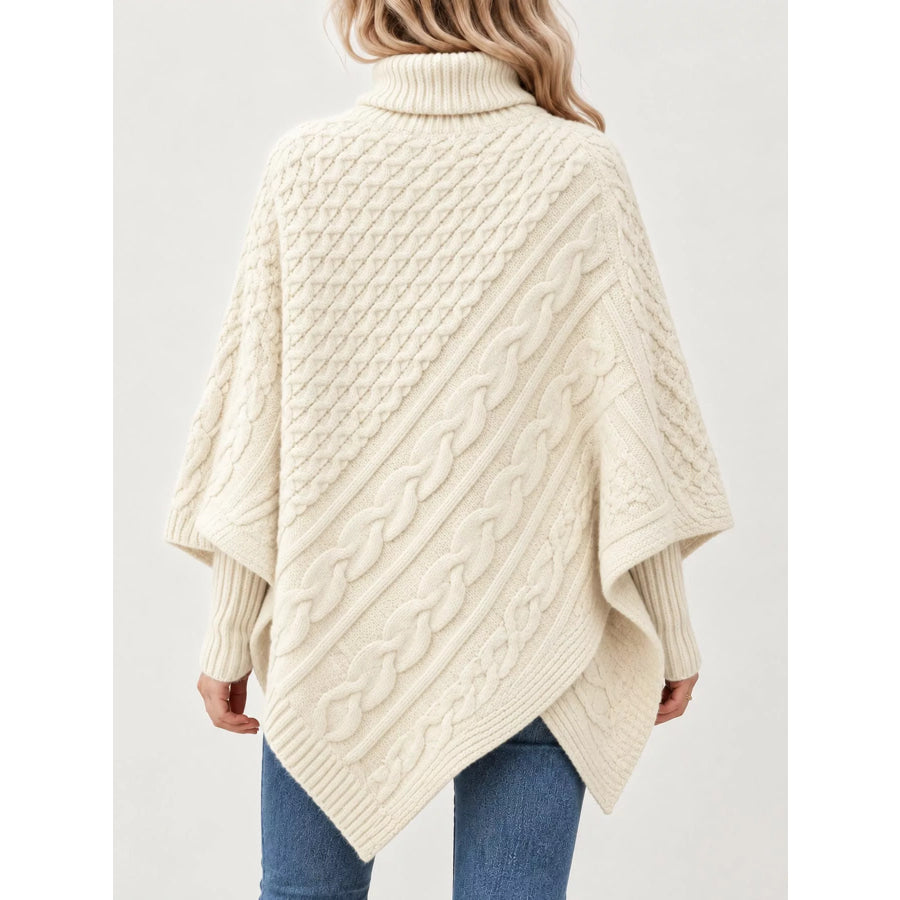 Turtleneck Cable-Knit Sweater Apparel and Accessories