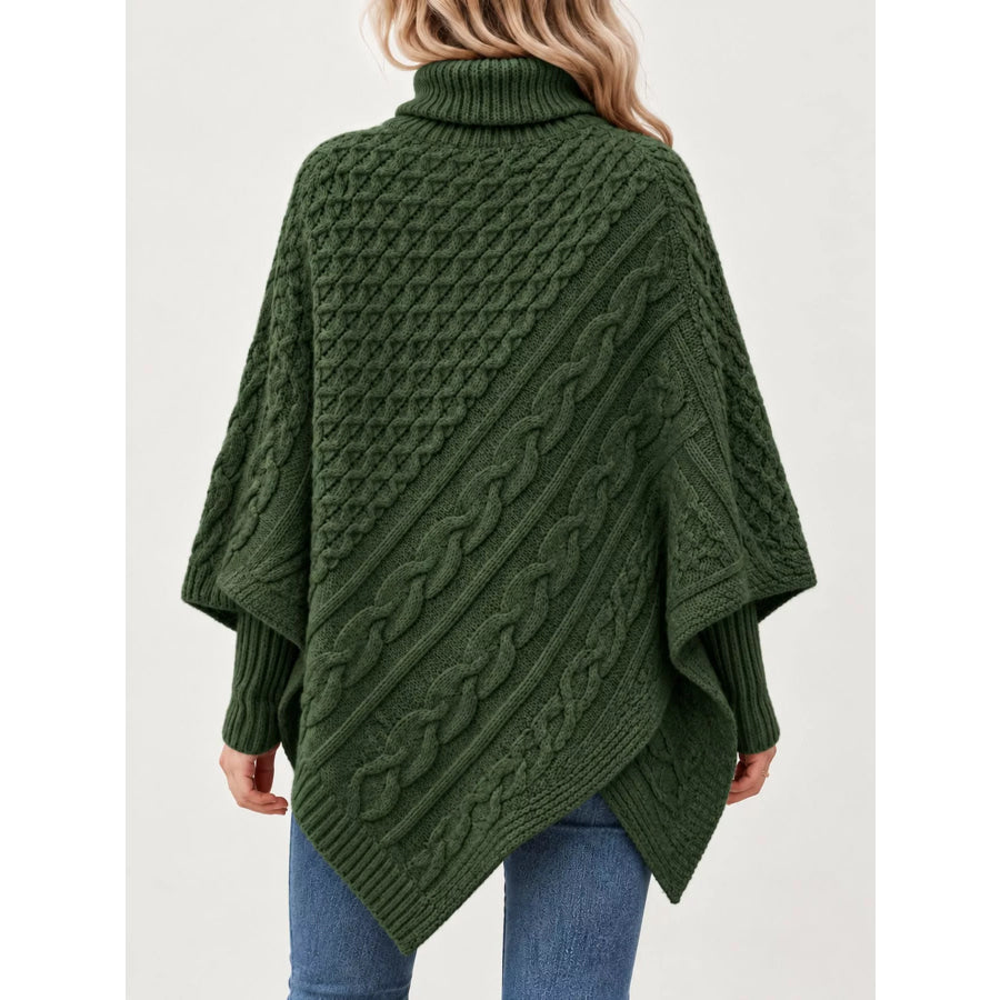 Turtleneck Cable-Knit Sweater Apparel and Accessories