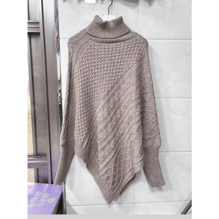 Turtleneck Cable-Knit Sweater Apparel and Accessories