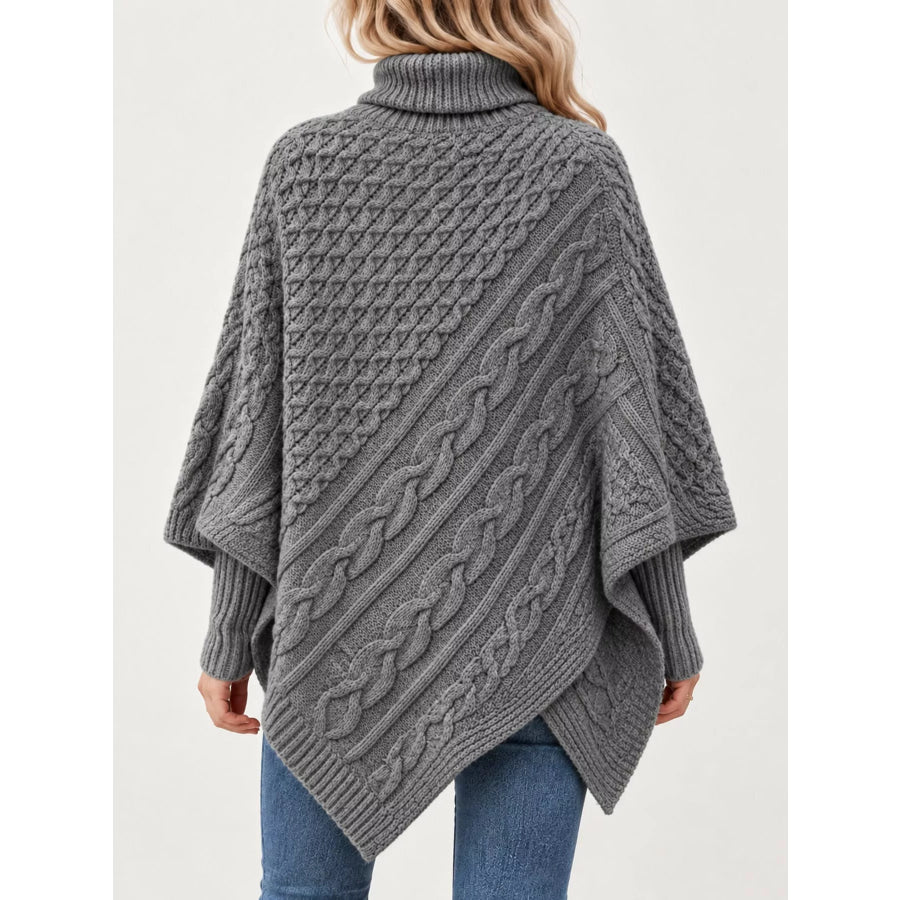Turtleneck Cable-Knit Sweater Apparel and Accessories