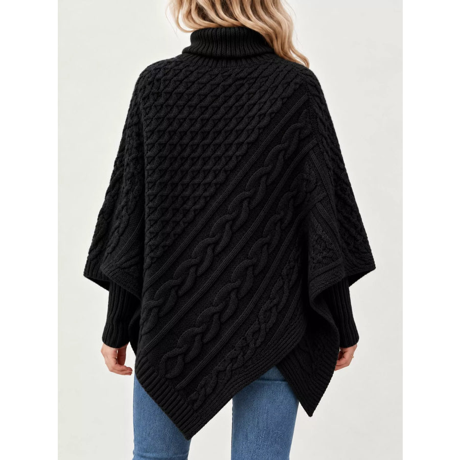 Turtleneck Cable-Knit Sweater Apparel and Accessories