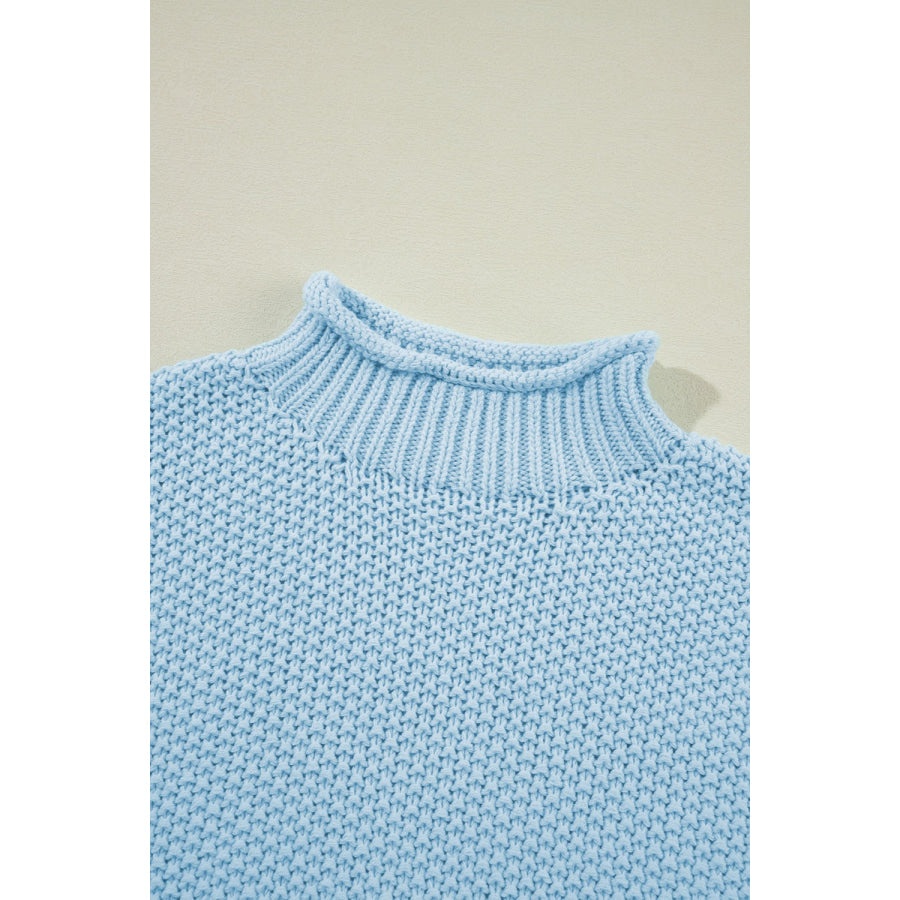 Turtleneck Cap Sleeve Sweater Apparel and Accessories