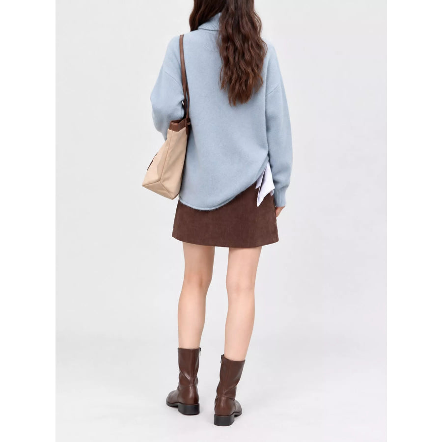 Turtleneck Dropped Shoulder Sweater Apparel and Accessories