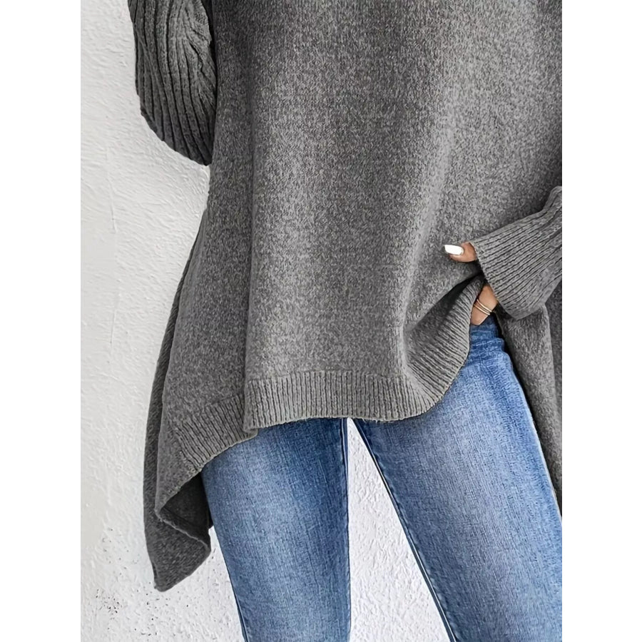 Turtleneck Dropped Shoulder Sweater Apparel and Accessories
