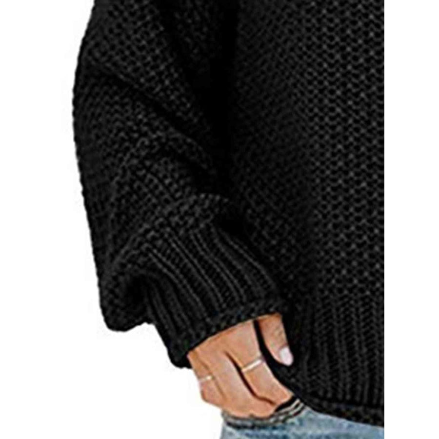 Turtleneck Dropped Shoulder Sweater Clothing