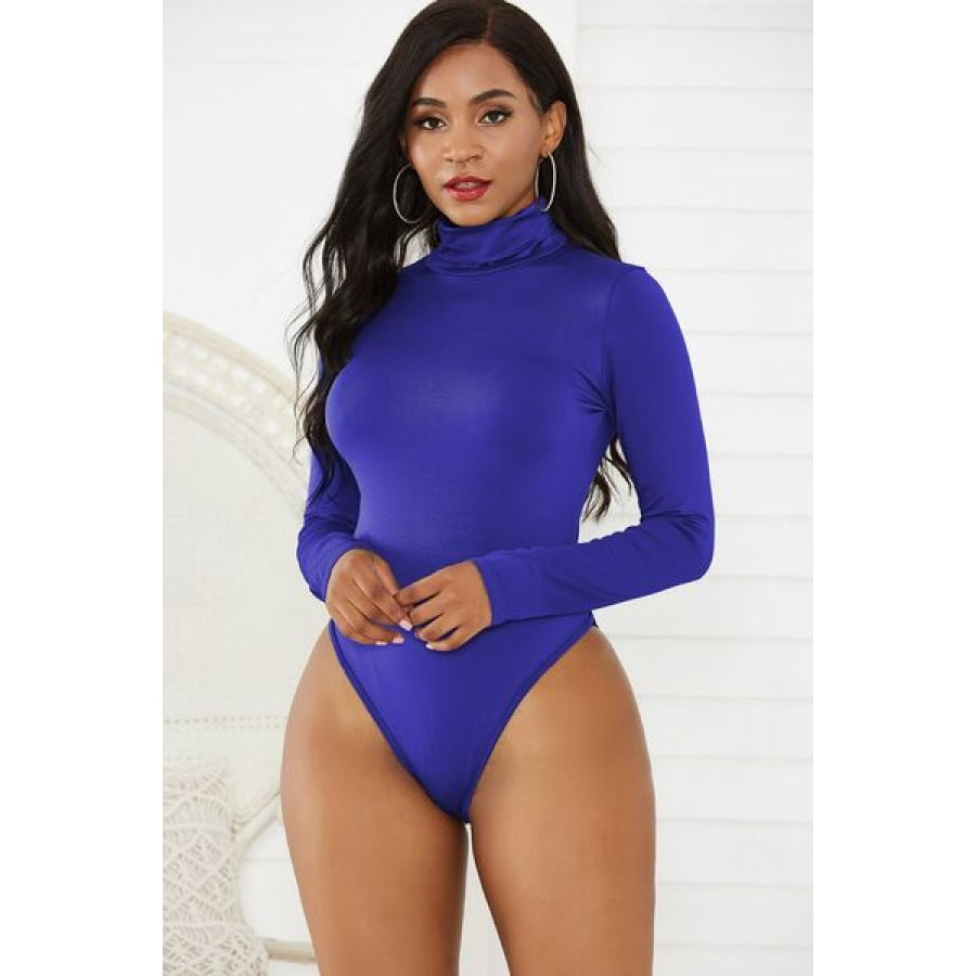Turtleneck Long Sleeve Bodysuit Royal Blue / S Clothing