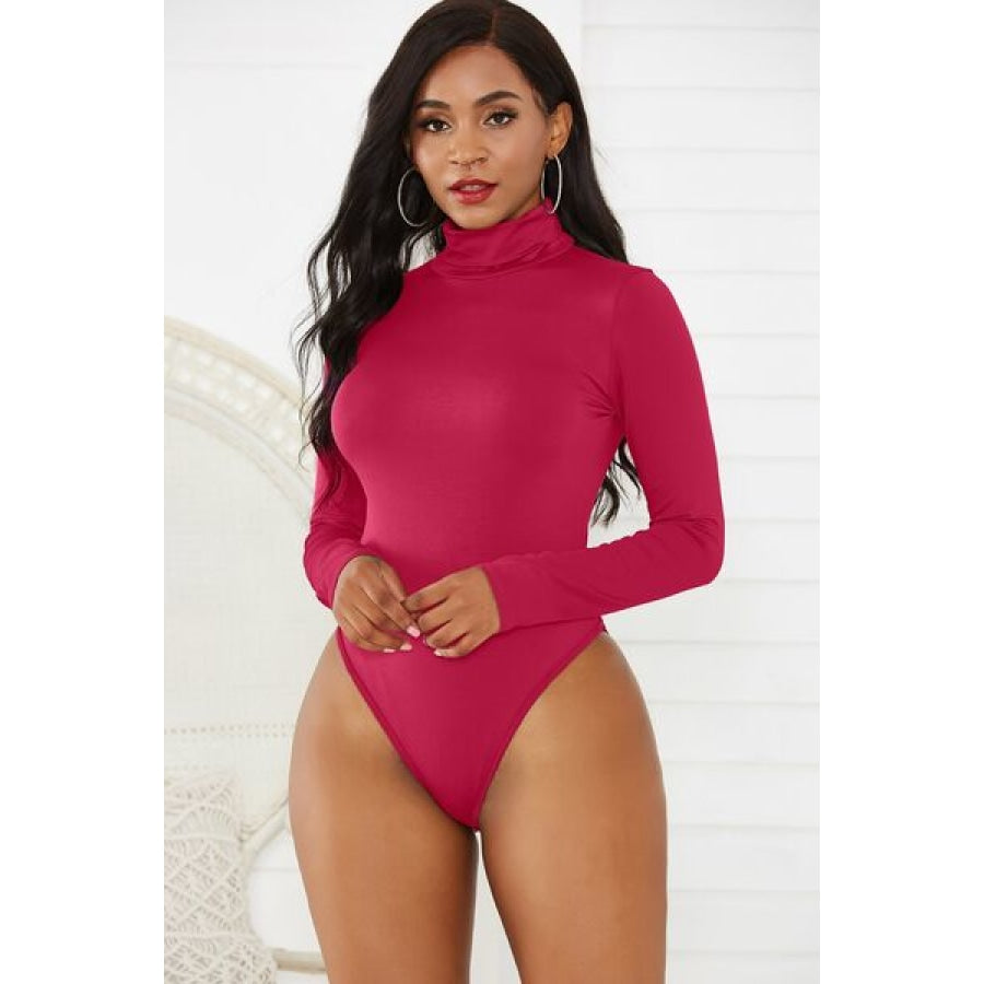Turtleneck Long Sleeve Bodysuit Scarlet / S Clothing