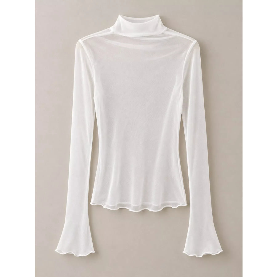 Turtleneck Long Sleeve Slim Fit T-Shirt Apparel and Accessories