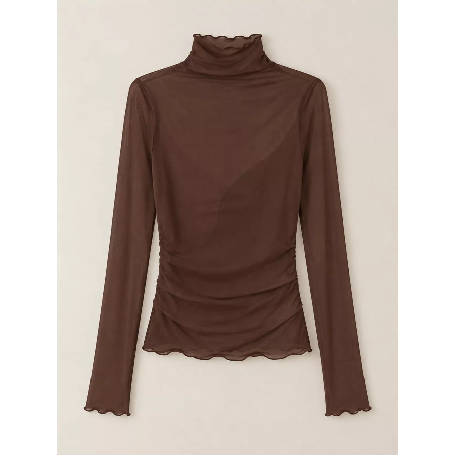 Turtleneck Long Sleeve Slim Fit T-Shirt Apparel and Accessories