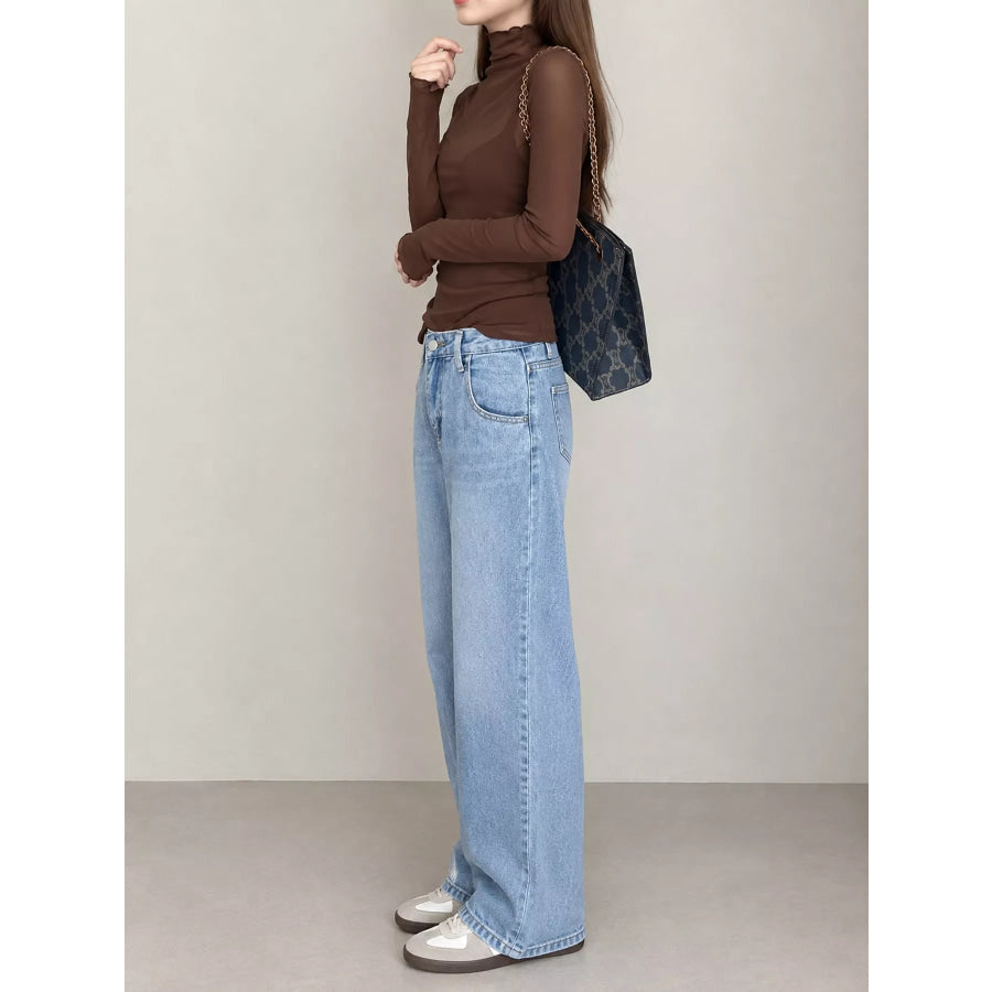 Turtleneck Long Sleeve Slim Fit T-Shirt Apparel and Accessories