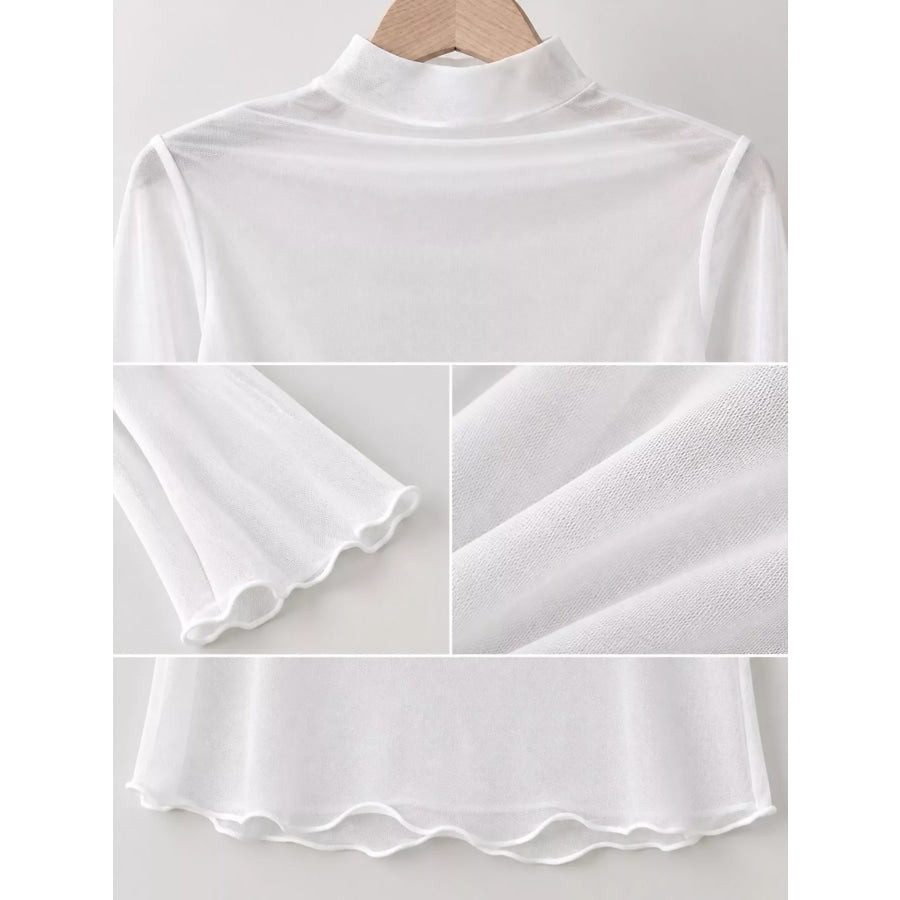 Turtleneck Long Sleeve Slim Fit T-Shirt Apparel and Accessories