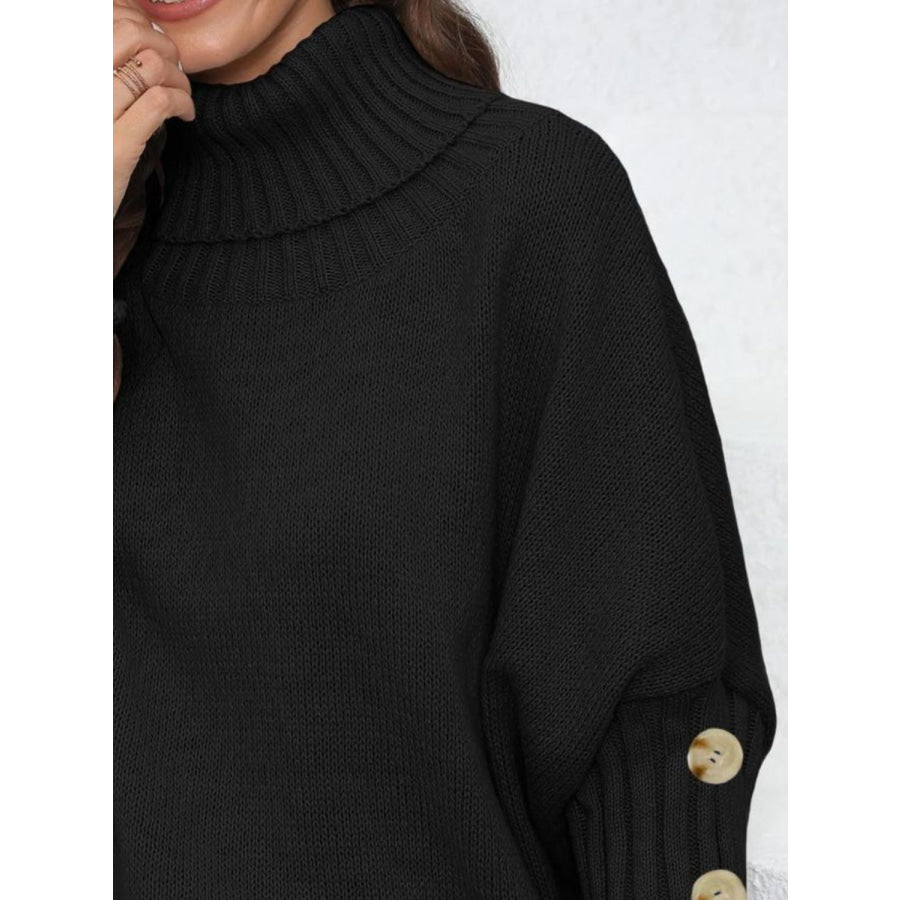 Turtleneck Long Sleeve Sweater Apparel and Accessories