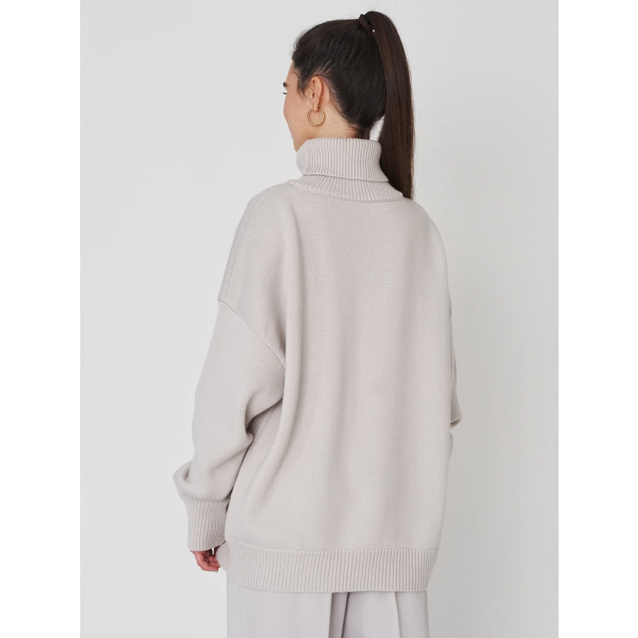 Turtleneck Long Sleeve Sweater Apparel and Accessories