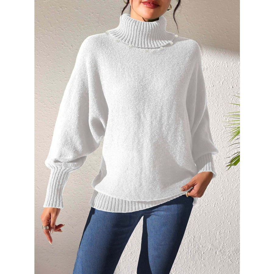 Turtleneck Long Sleeve Sweater Apparel and Accessories