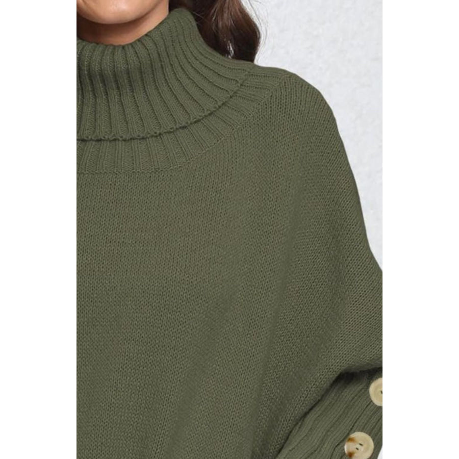 Turtleneck Long Sleeve Sweater Apparel and Accessories