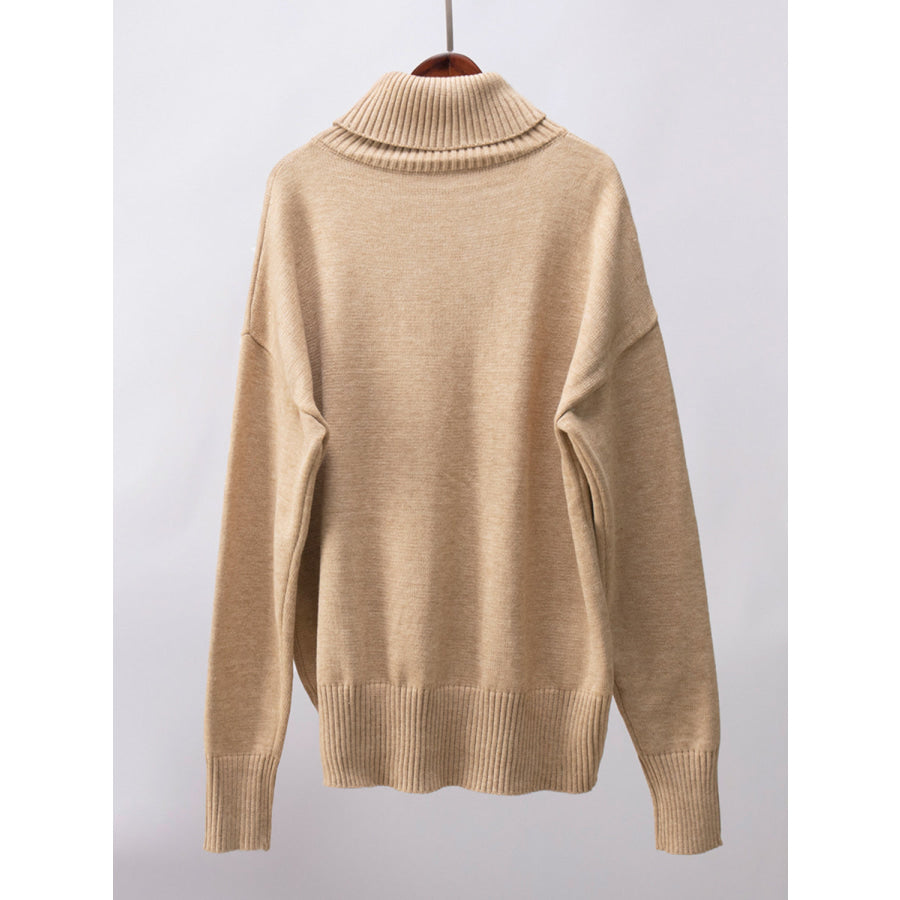 Turtleneck Long Sleeve Sweater Apparel and Accessories