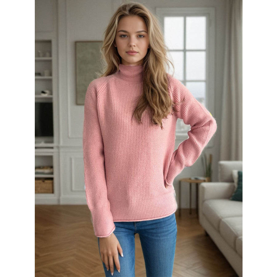 Turtleneck Long Sleeve Sweater Apparel and Accessories