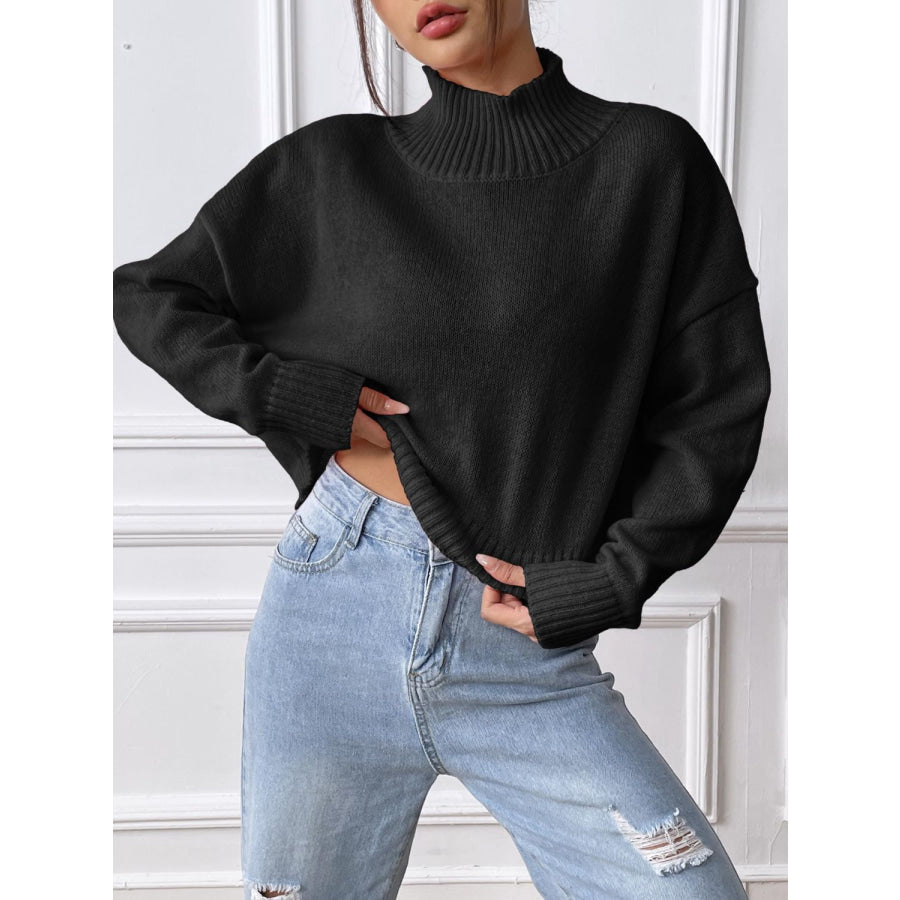 Turtleneck Long Sleeve Sweater Apparel and Accessories