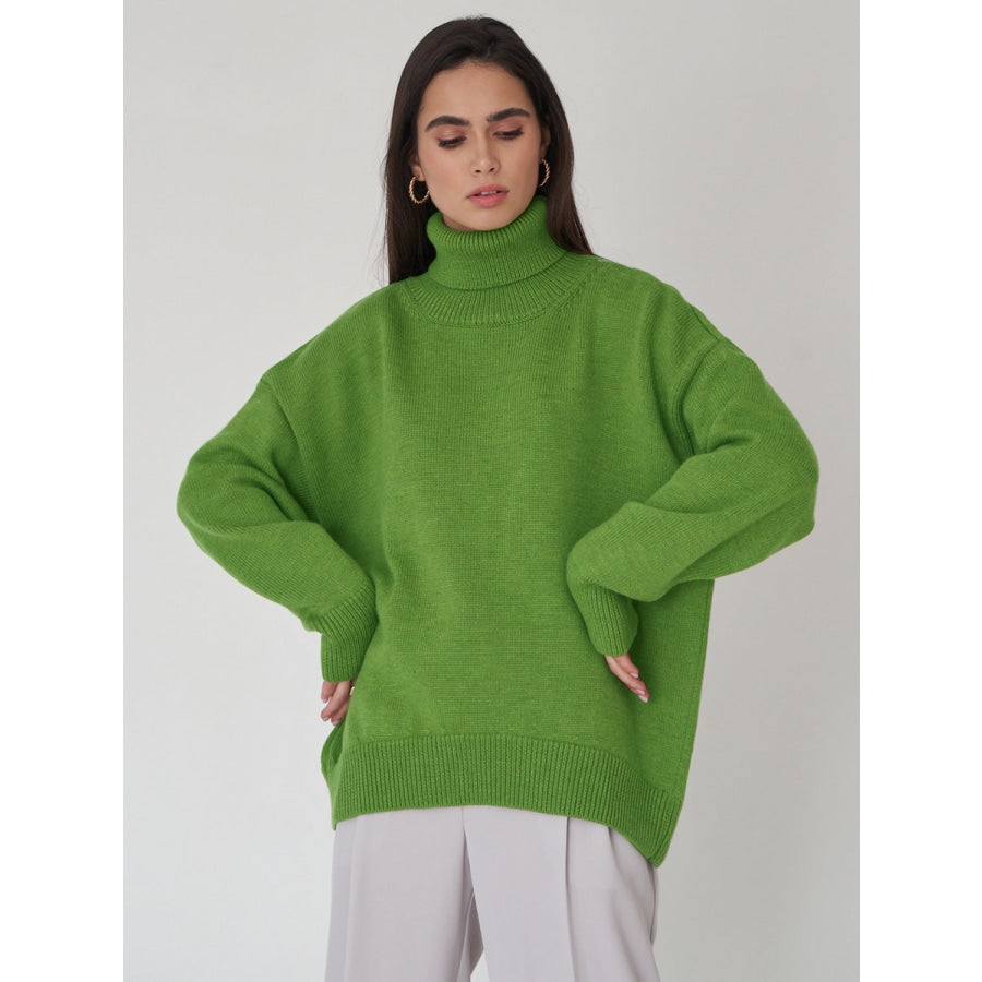 Turtleneck Long Sleeve Sweater Apparel and Accessories