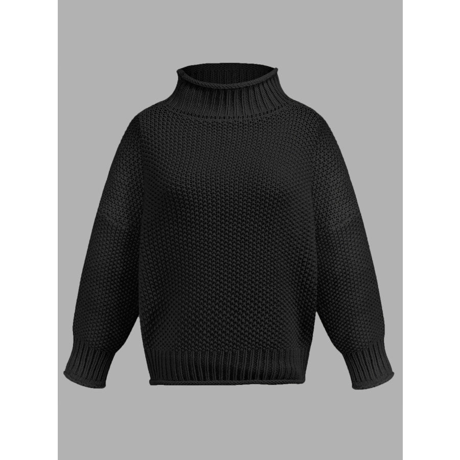 Turtleneck Long Sleeve Sweater Apparel and Accessories